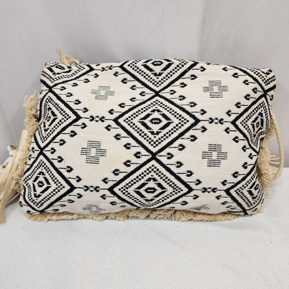 SHASHI Alexa Clutch Multi Beaded Fringe Charm Boho Crossbody Bag - Picture 2 of 12